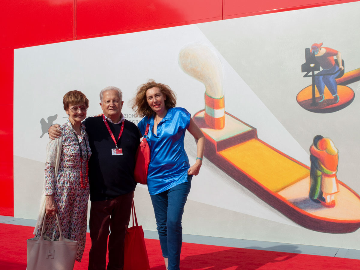 Milena Vukotic, Maurizio Porro e Francesca Fabbri Fellini - Festival del Cinema Venezia - 2019 - © Graziano Villa