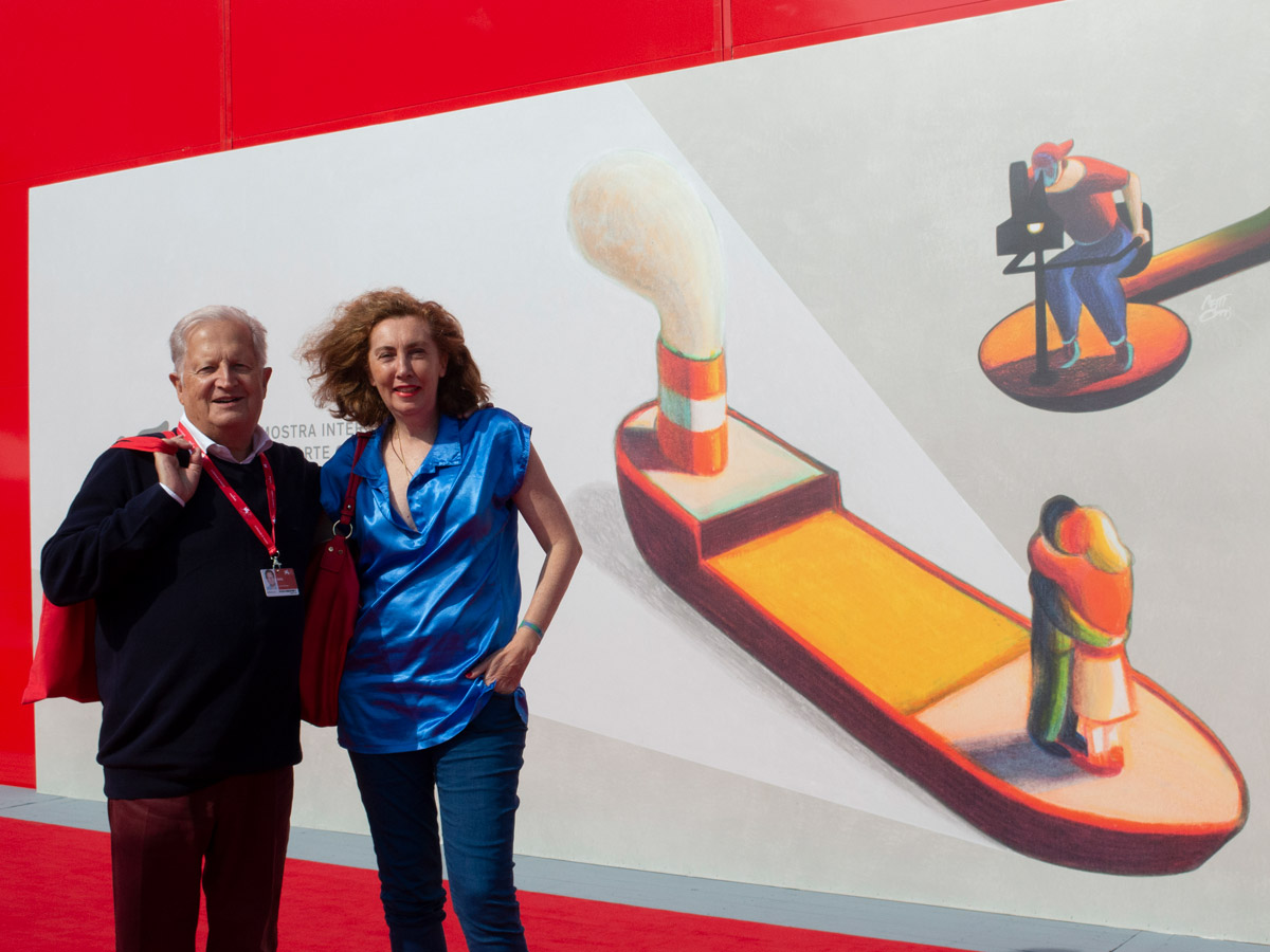 Maurizio Porro e Francesca Fabbri Fellini - Festival del Cinema Venezia - 2019 - © Graziano Villa